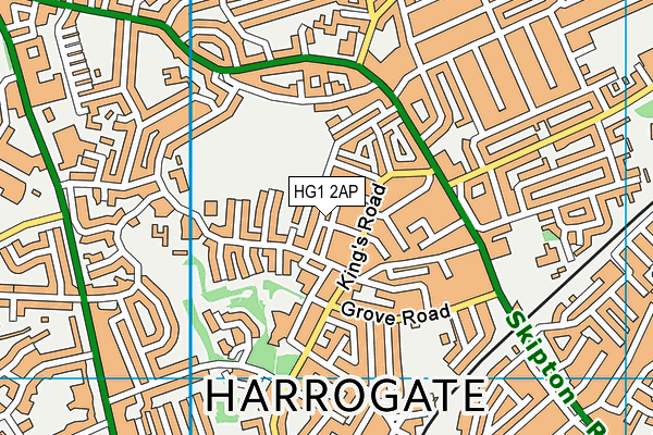 HG1 2AP map - OS VectorMap District (Ordnance Survey)