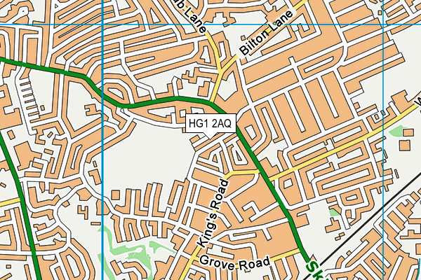 HG1 2AQ map - OS VectorMap District (Ordnance Survey)
