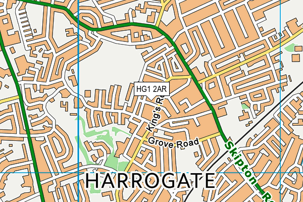HG1 2AR map - OS VectorMap District (Ordnance Survey)