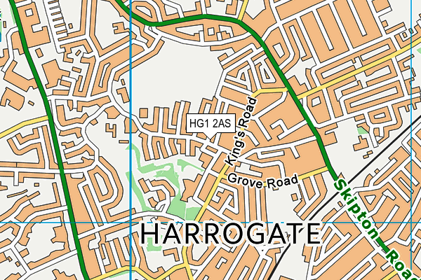 HG1 2AS map - OS VectorMap District (Ordnance Survey)