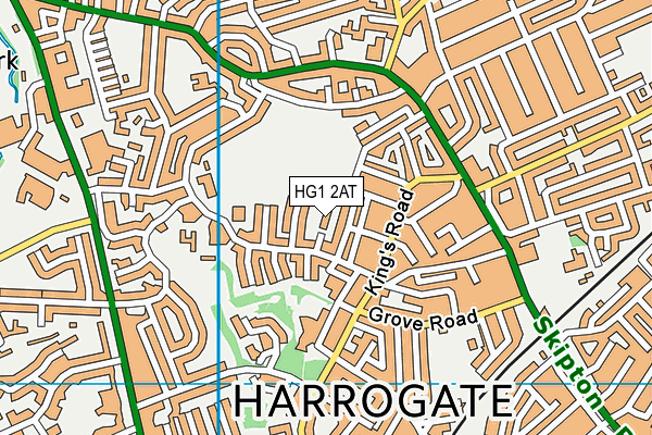 HG1 2AT map - OS VectorMap District (Ordnance Survey)