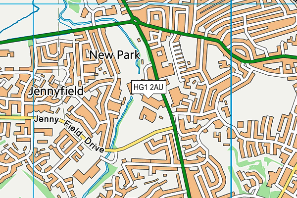 HG1 2AU map - OS VectorMap District (Ordnance Survey)