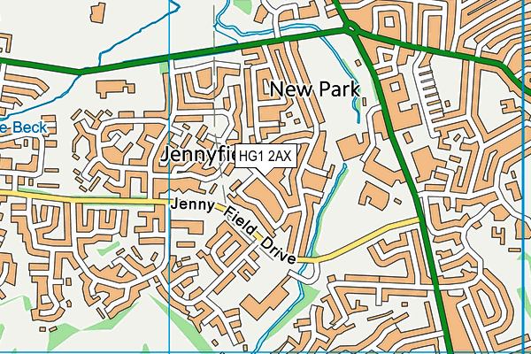 HG1 2AX map - OS VectorMap District (Ordnance Survey)