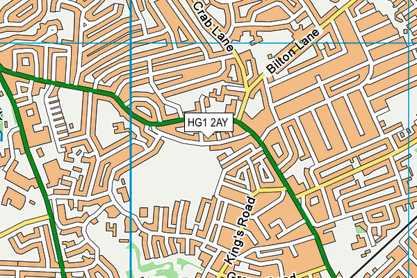 HG1 2AY map - OS VectorMap District (Ordnance Survey)