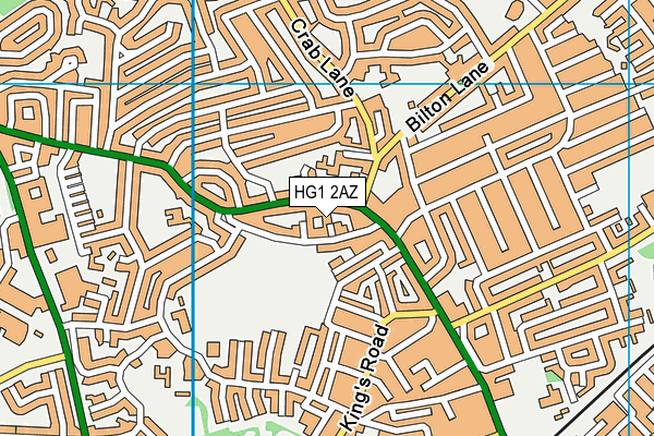 HG1 2AZ map - OS VectorMap District (Ordnance Survey)