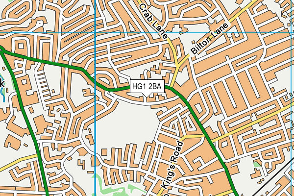 HG1 2BA map - OS VectorMap District (Ordnance Survey)