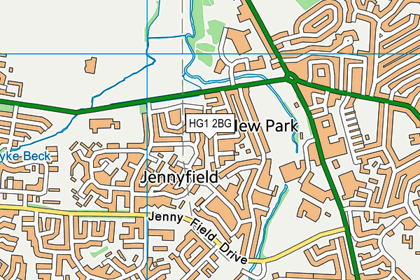 HG1 2BG map - OS VectorMap District (Ordnance Survey)