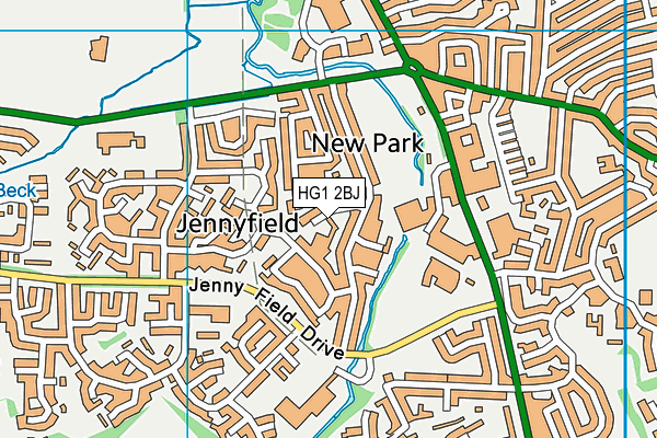 HG1 2BJ map - OS VectorMap District (Ordnance Survey)