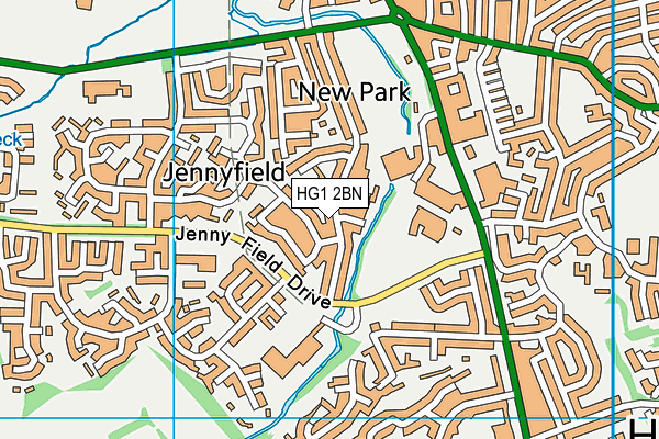 HG1 2BN map - OS VectorMap District (Ordnance Survey)