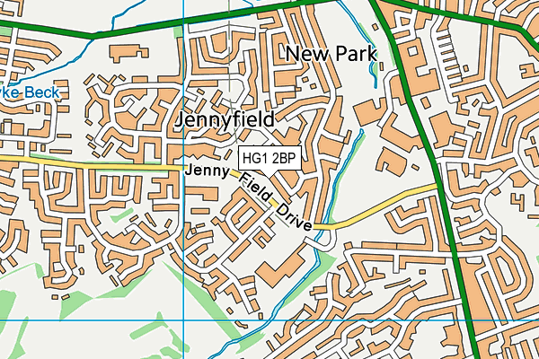 HG1 2BP map - OS VectorMap District (Ordnance Survey)