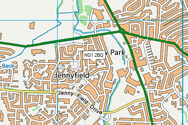 HG1 2BQ map - OS VectorMap District (Ordnance Survey)