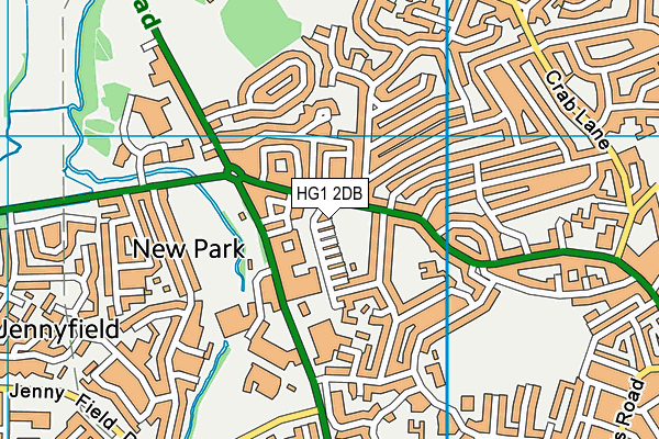 HG1 2DB map - OS VectorMap District (Ordnance Survey)