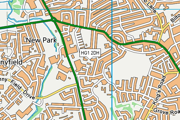 HG1 2DH map - OS VectorMap District (Ordnance Survey)