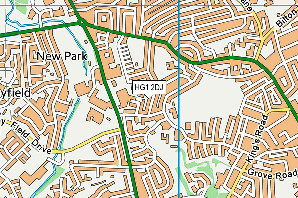 HG1 2DJ map - OS VectorMap District (Ordnance Survey)