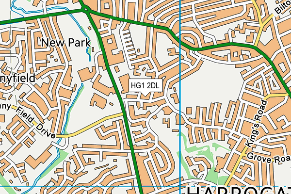 HG1 2DL map - OS VectorMap District (Ordnance Survey)