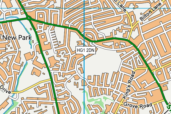 HG1 2DN map - OS VectorMap District (Ordnance Survey)
