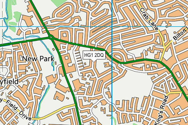 HG1 2DQ map - OS VectorMap District (Ordnance Survey)