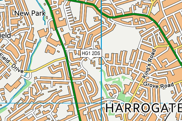 HG1 2DS map - OS VectorMap District (Ordnance Survey)