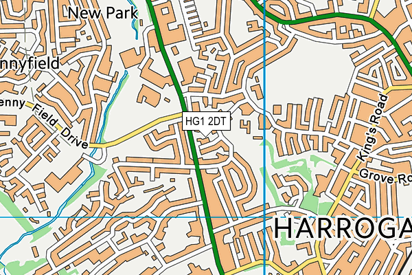 HG1 2DT map - OS VectorMap District (Ordnance Survey)