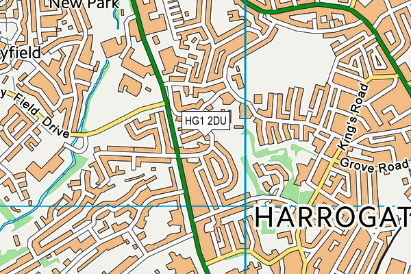 HG1 2DU map - OS VectorMap District (Ordnance Survey)