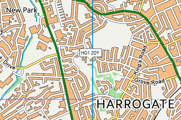 HG1 2DY map - OS VectorMap District (Ordnance Survey)