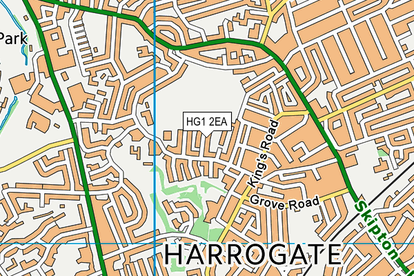 HG1 2EA map - OS VectorMap District (Ordnance Survey)