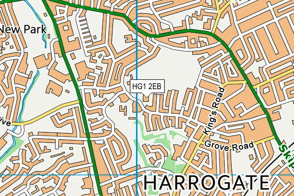 HG1 2EB map - OS VectorMap District (Ordnance Survey)