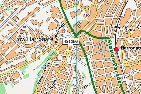 HG1 2EG map - OS VectorMap District (Ordnance Survey)