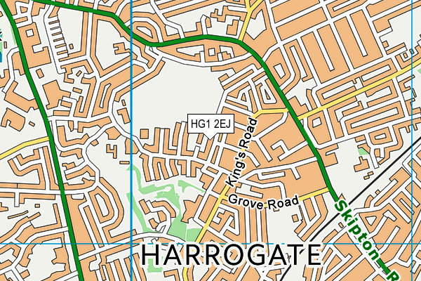 HG1 2EJ map - OS VectorMap District (Ordnance Survey)