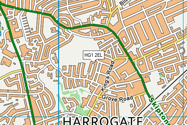 HG1 2EL map - OS VectorMap District (Ordnance Survey)