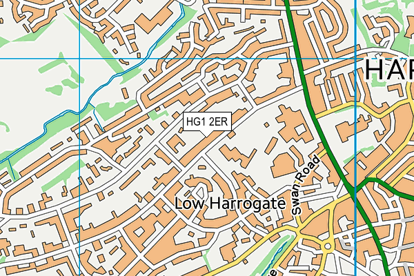 HG1 2ER map - OS VectorMap District (Ordnance Survey)