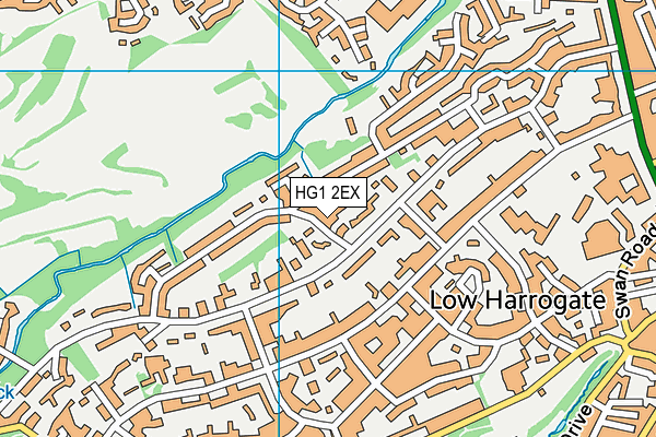 HG1 2EX map - OS VectorMap District (Ordnance Survey)