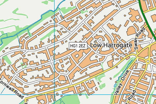 HG1 2EZ map - OS VectorMap District (Ordnance Survey)