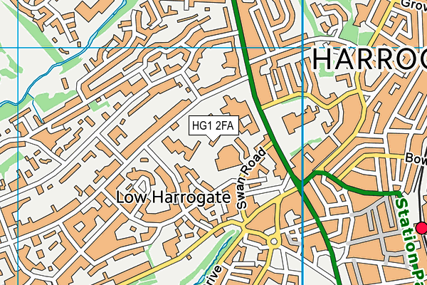 HG1 2FA map - OS VectorMap District (Ordnance Survey)
