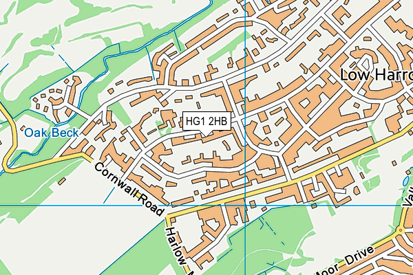 HG1 2HB map - OS VectorMap District (Ordnance Survey)