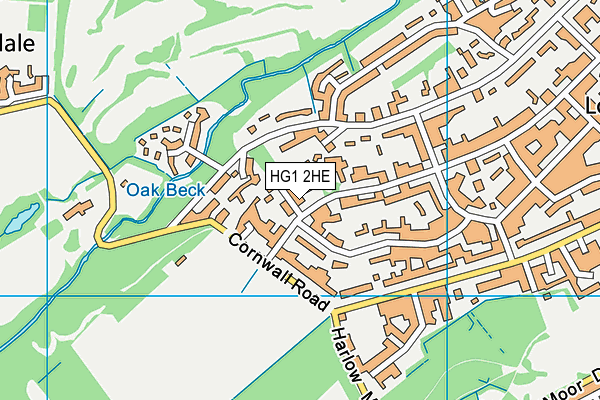 HG1 2HE map - OS VectorMap District (Ordnance Survey)