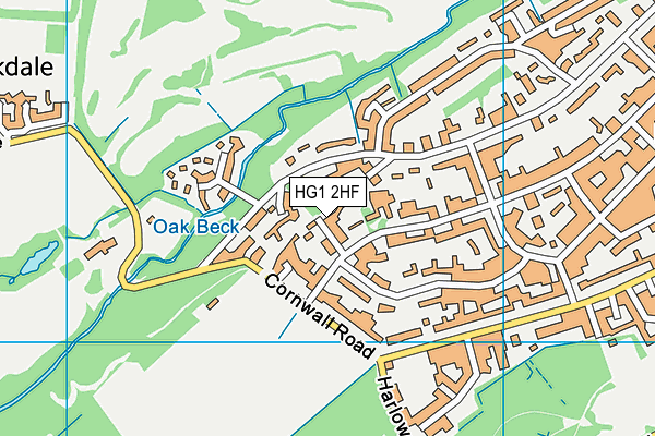 HG1 2HF map - OS VectorMap District (Ordnance Survey)