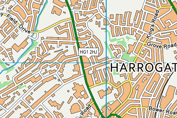 HG1 2HJ map - OS VectorMap District (Ordnance Survey)