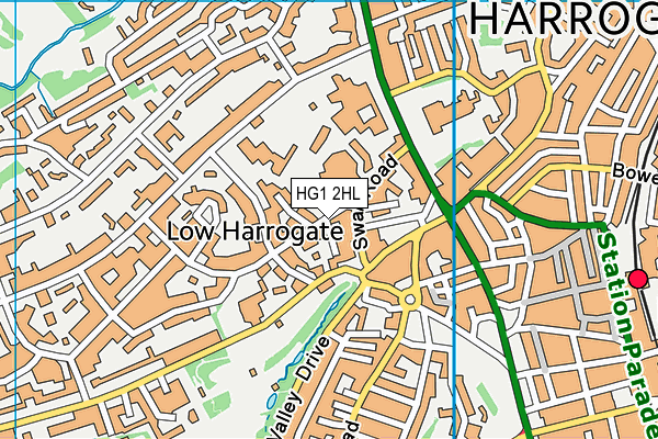 HG1 2HL map - OS VectorMap District (Ordnance Survey)