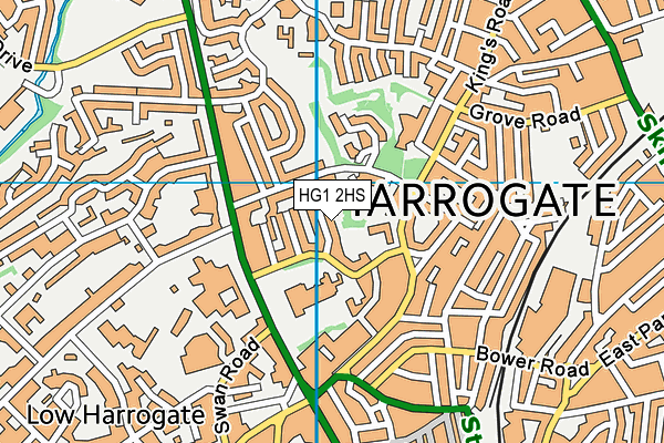 HG1 2HS map - OS VectorMap District (Ordnance Survey)