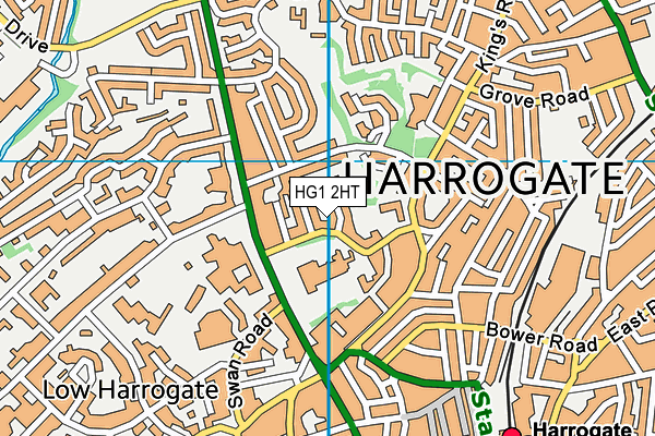 HG1 2HT map - OS VectorMap District (Ordnance Survey)