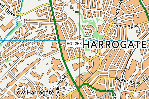 HG1 2HX map - OS VectorMap District (Ordnance Survey)