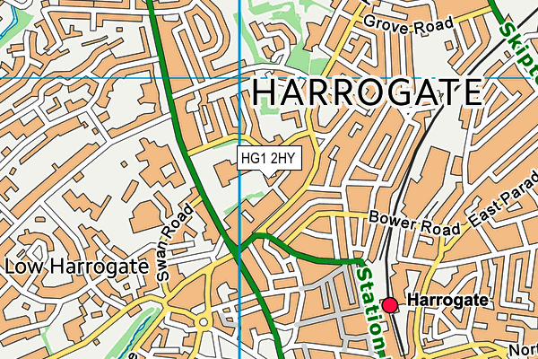 HG1 2HY map - OS VectorMap District (Ordnance Survey)