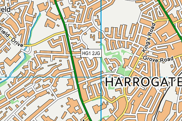 HG1 2JG map - OS VectorMap District (Ordnance Survey)