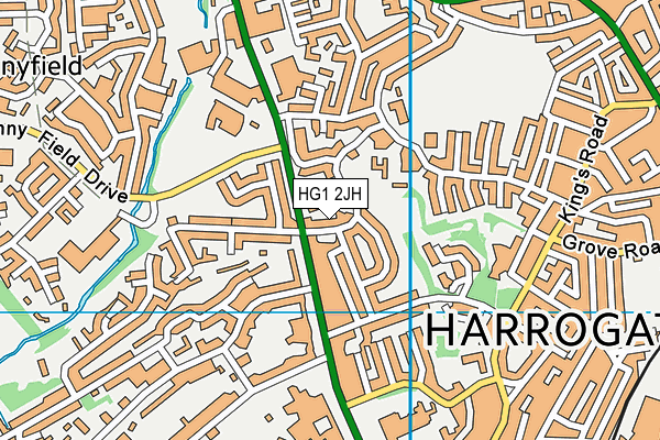 HG1 2JH map - OS VectorMap District (Ordnance Survey)