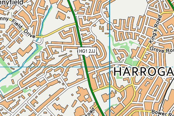 HG1 2JJ map - OS VectorMap District (Ordnance Survey)