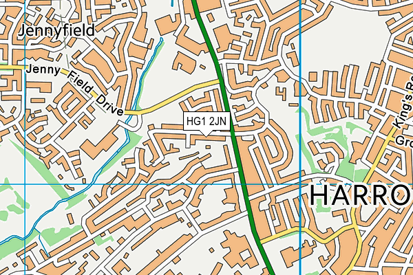 HG1 2JN map - OS VectorMap District (Ordnance Survey)