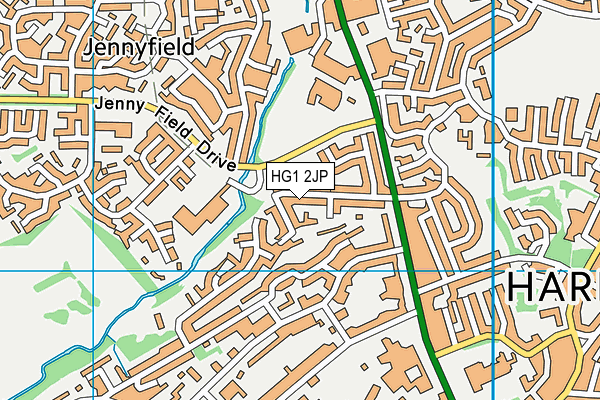 HG1 2JP map - OS VectorMap District (Ordnance Survey)