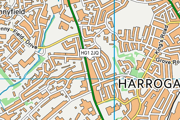 HG1 2JQ map - OS VectorMap District (Ordnance Survey)