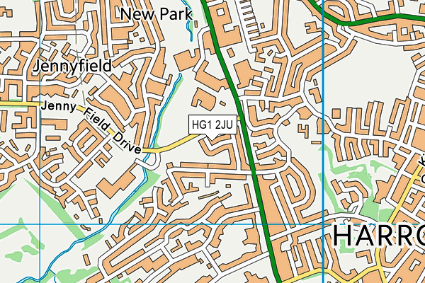 HG1 2JU map - OS VectorMap District (Ordnance Survey)